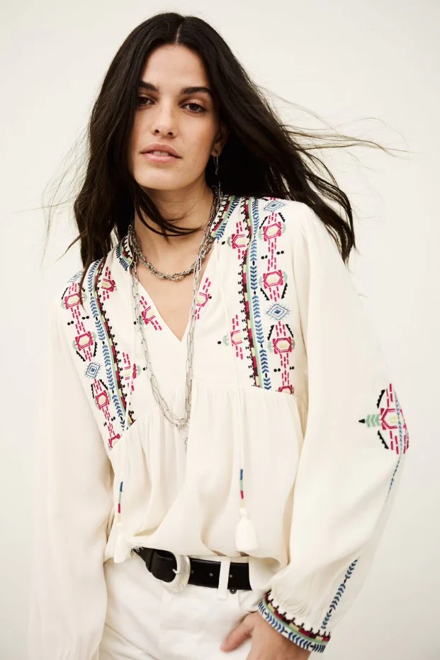 Blouses lange mouw beige ba&sh