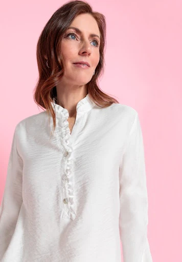 Blouses lange mouw beige Bianca
