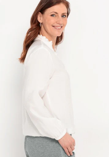 Blouses lange mouw beige Bianca - Image 3