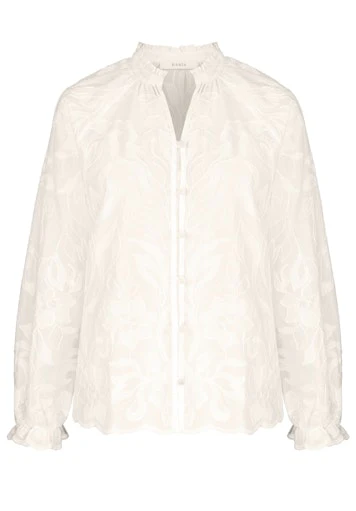 Blouses lange mouw beige Bianca