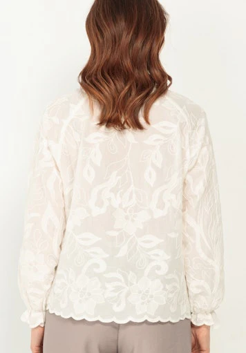 Blouses lange mouw beige Bianca - Image 2