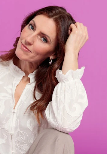 Blouses lange mouw beige Bianca - Image 4