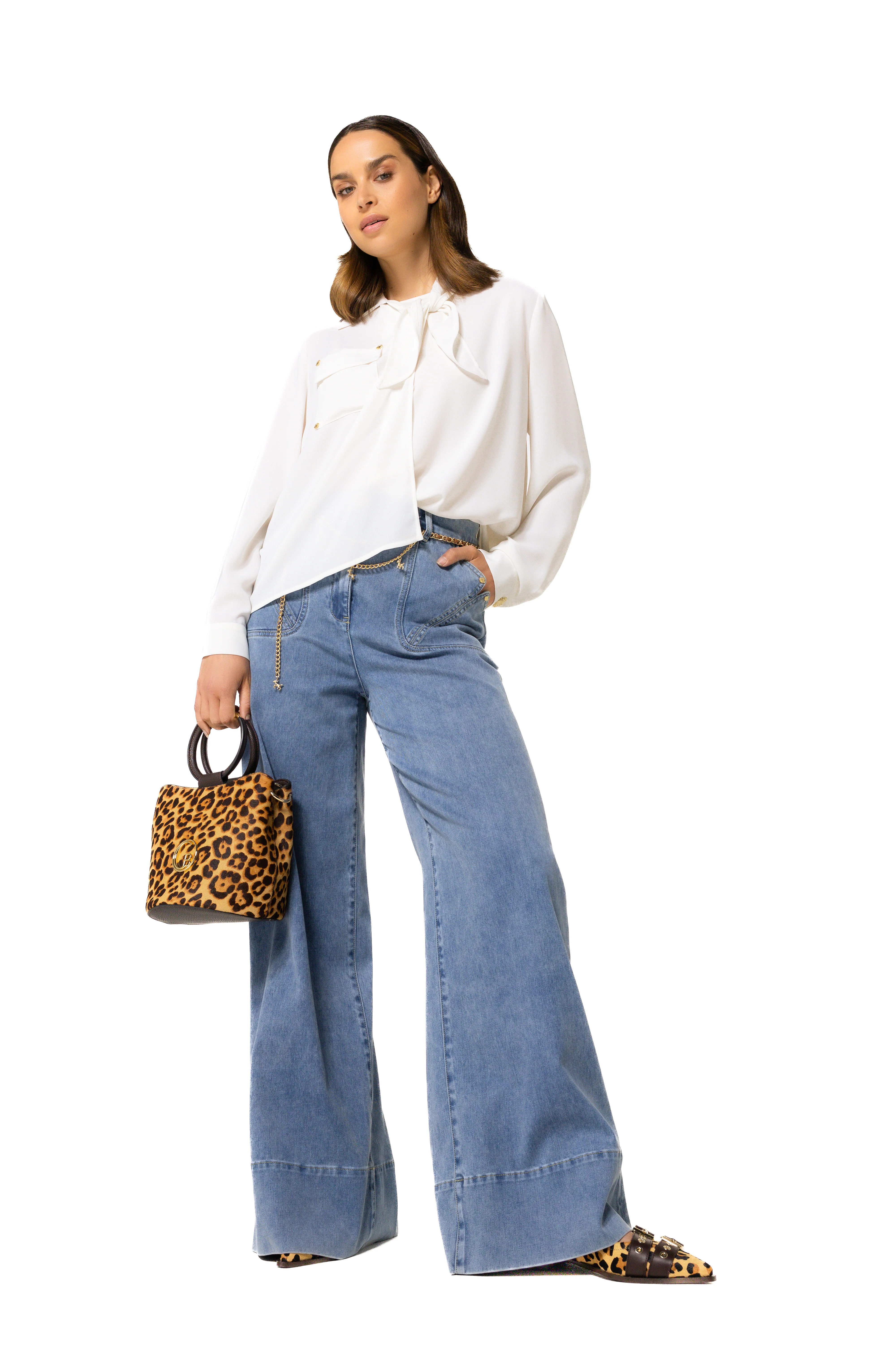 Blouses lange mouw beige Caroline Biss - Image 3