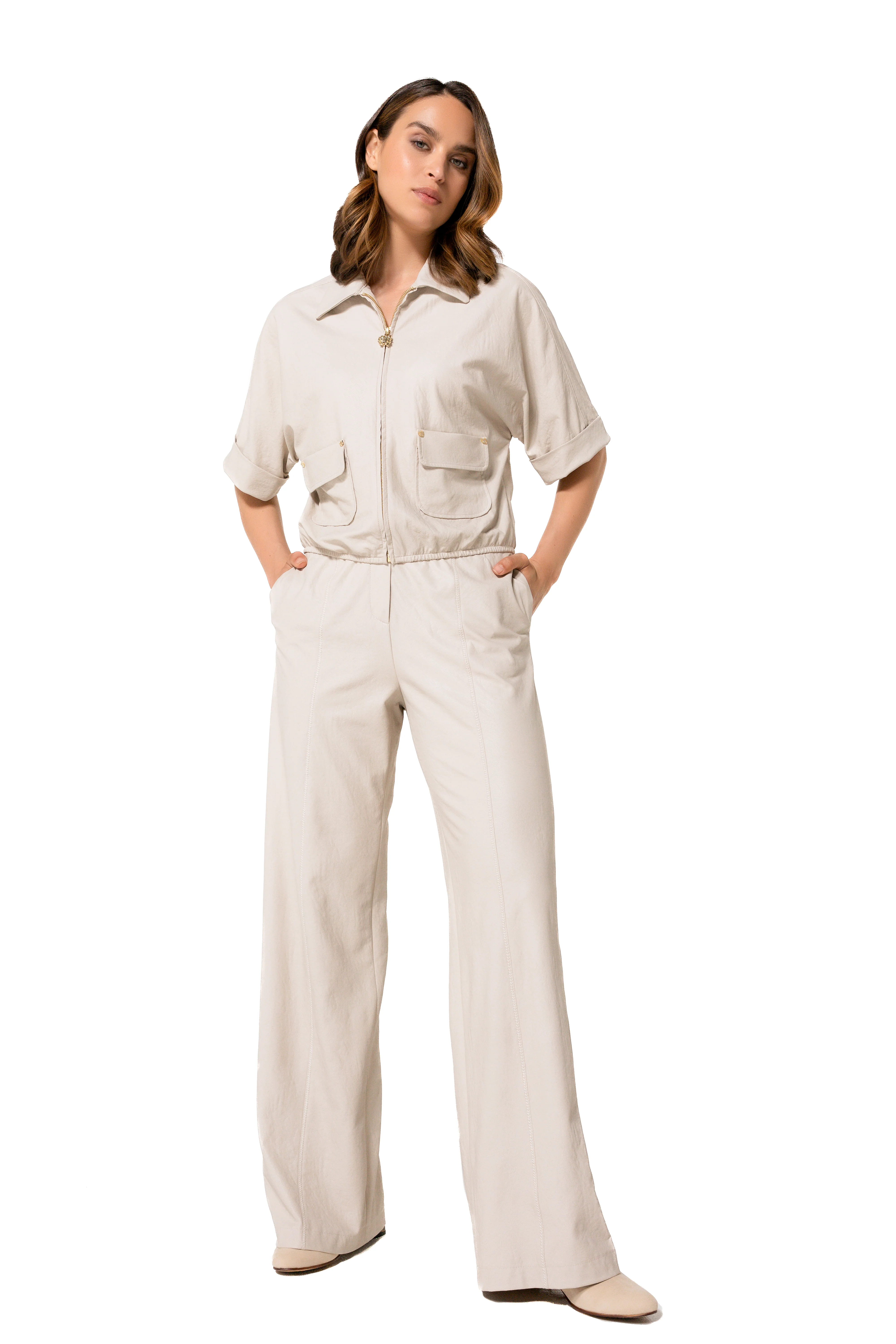 Blouses lange mouw beige Caroline Biss - Image 4