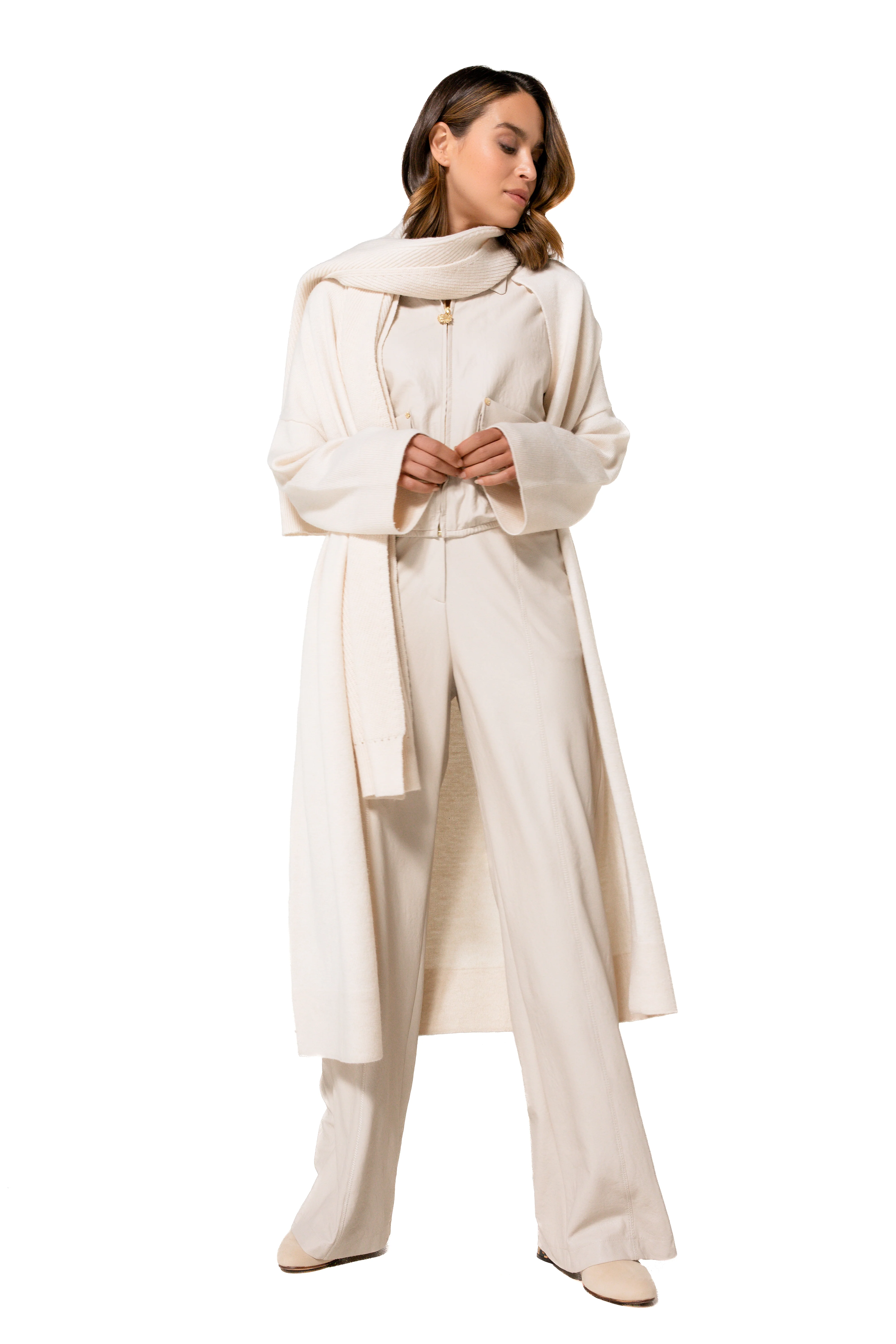 Blouses lange mouw beige Caroline Biss - Image 5