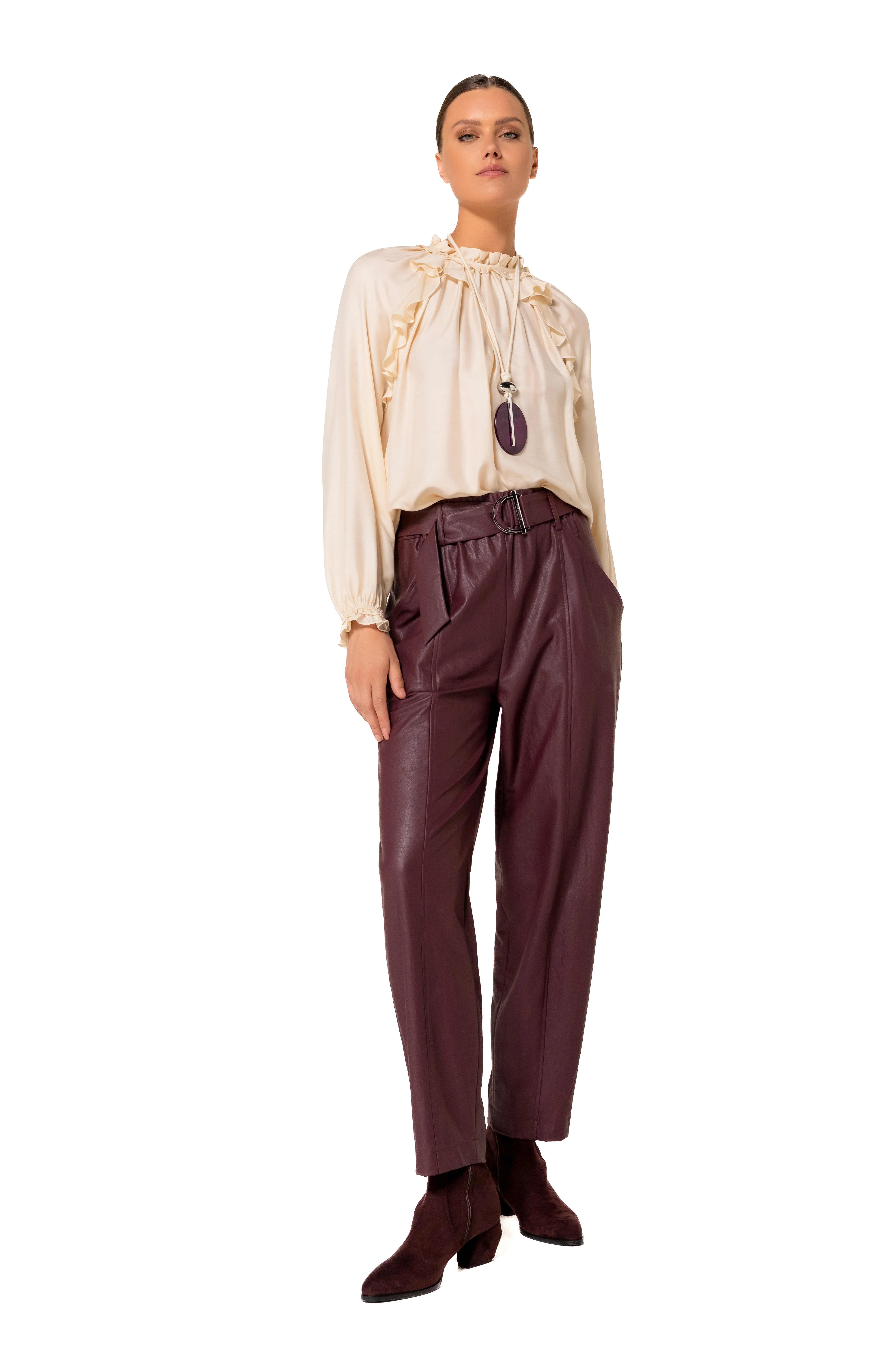 Blouses lange mouw beige Caroline Biss - Image 3