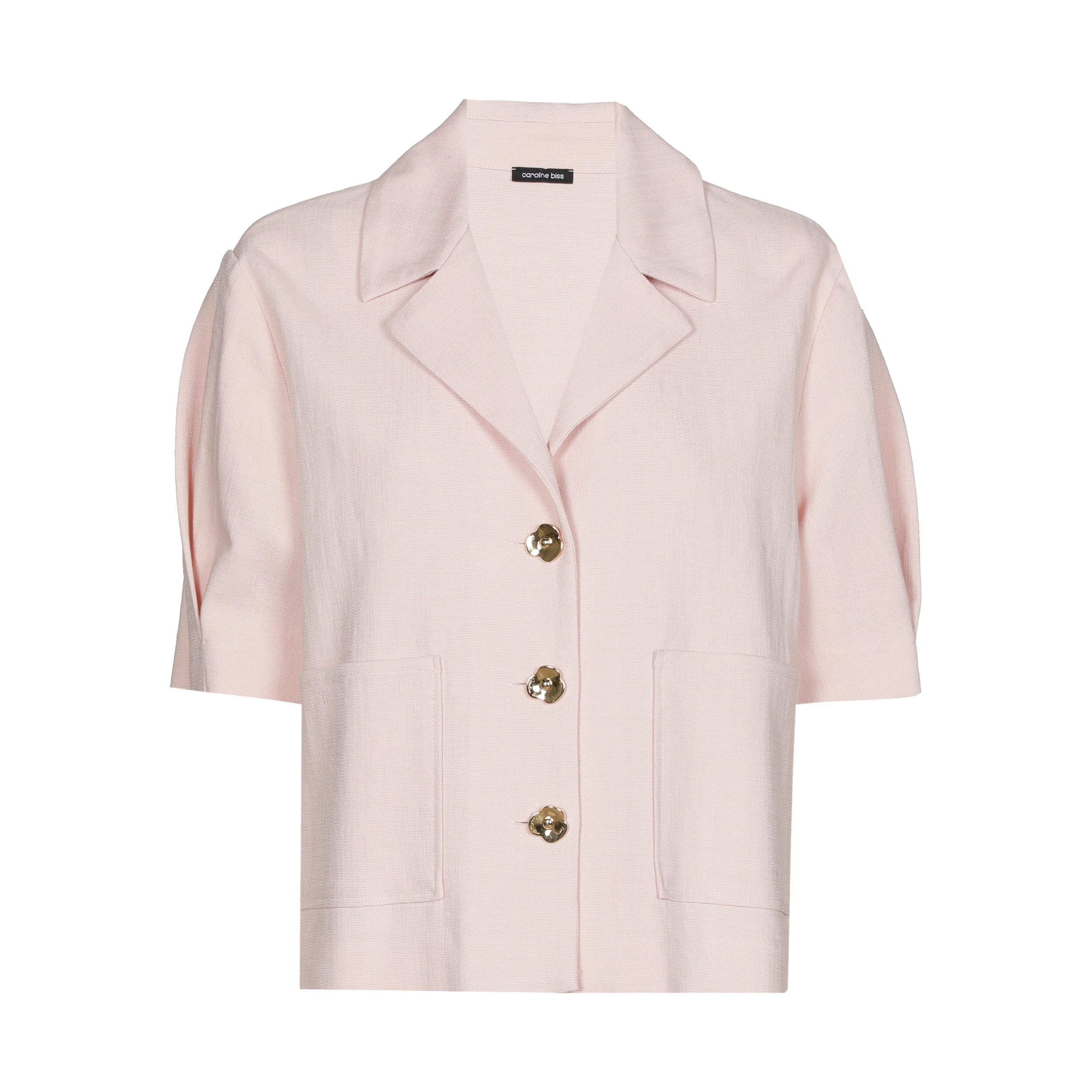 Blouses korte mouw beige Caroline Biss