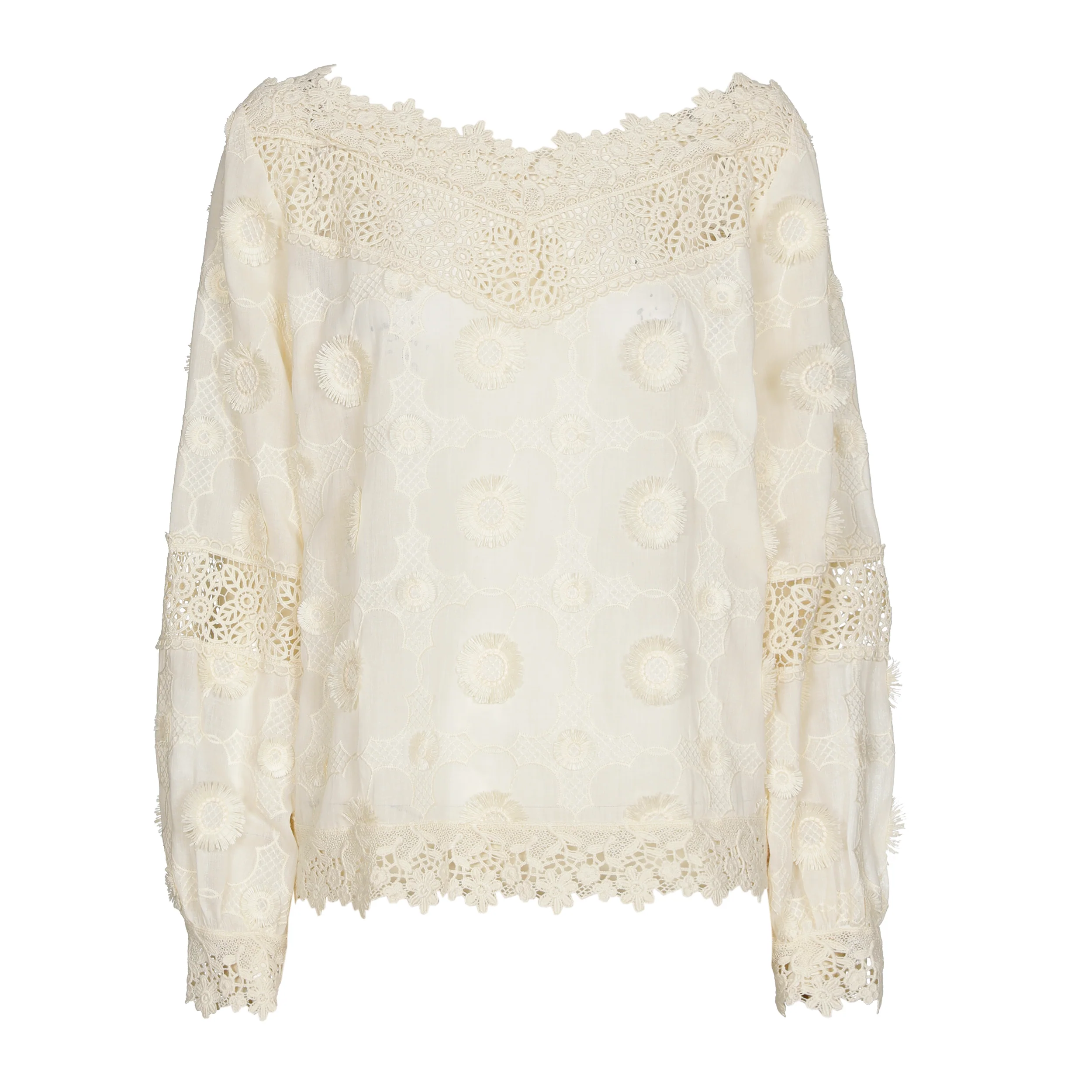 Blouses lange mouw beige Caroline Biss - Image 2