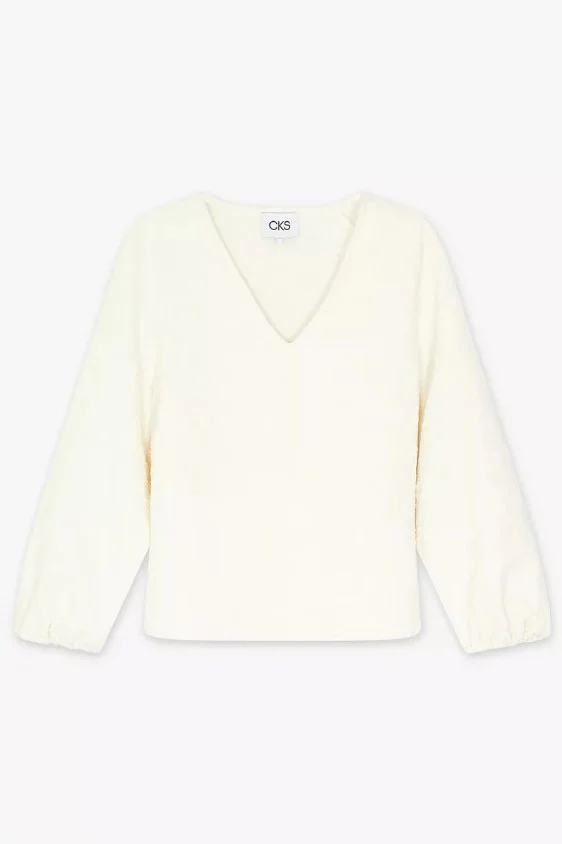 Blouses lange mouw beige CKS - Image 2