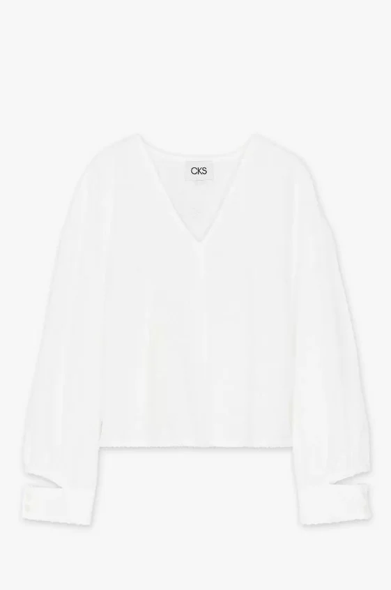 Blouses lange mouw beige CKS - Image 2