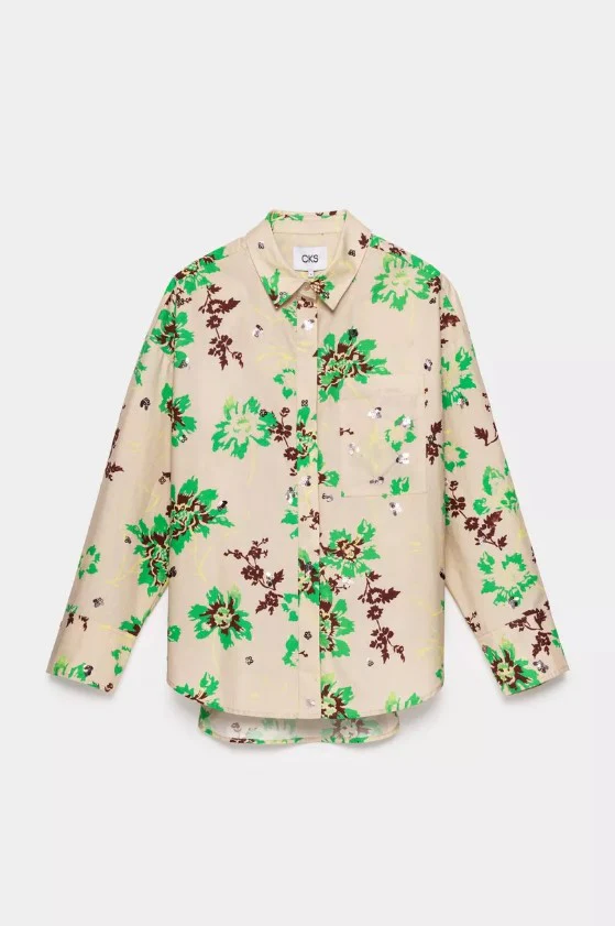 Blouses lange mouw beige CKS - Image 3