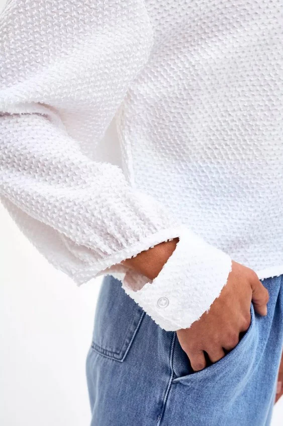 Blouses lange mouw beige CKS - Image 3