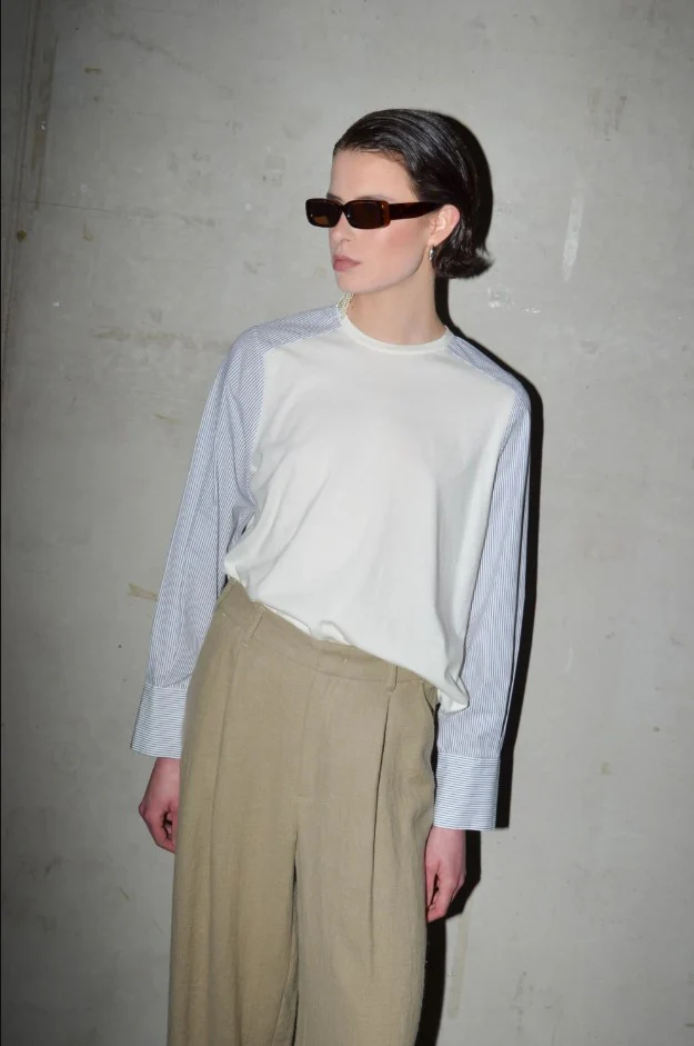 Blouses lange mouw beige Collectors Club