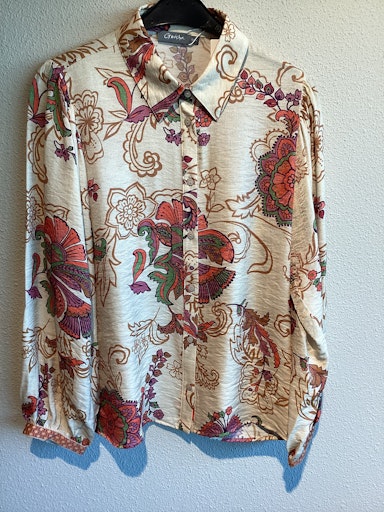 Blouses lange mouw beige Geisha - Image 2