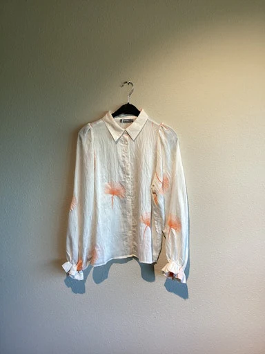 Blouses lange mouw beige Geisha - Image 2