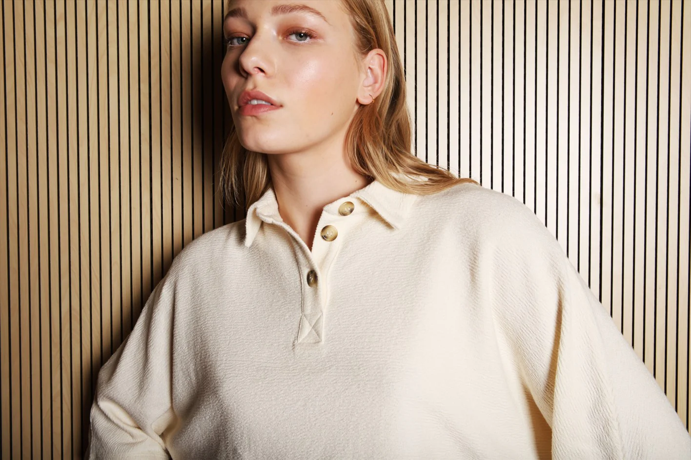 Blouses lange mouw beige Hampton Bays