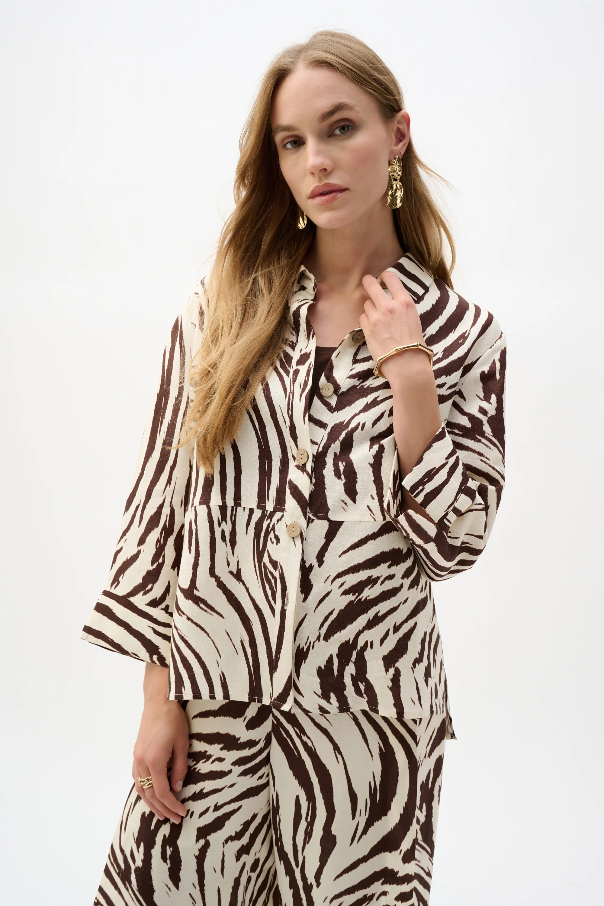 Blouses lange mouw beige Joseph Ribkoff