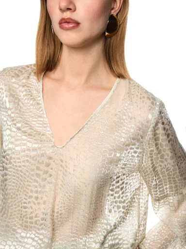 Blouses lange mouw beige Marc Cain - Image 4