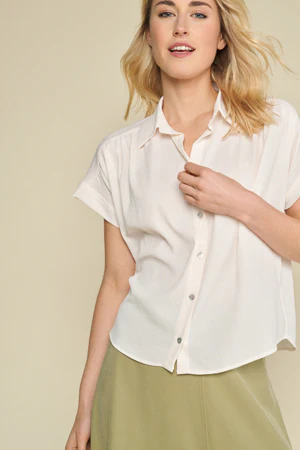 Blouses korte mouw beige Marie Méro