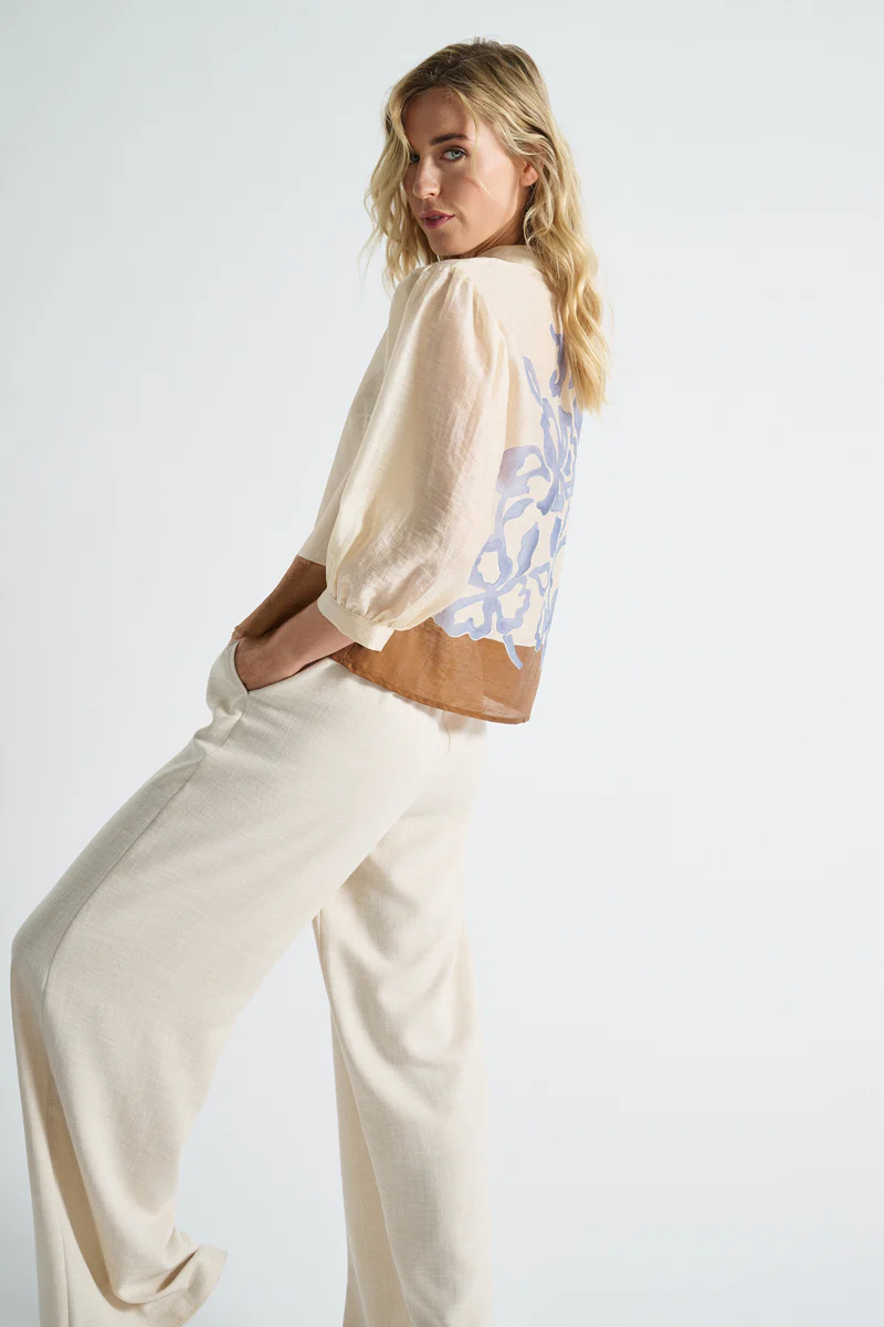 Blouses lange mouw beige Marie Méro - Image 2