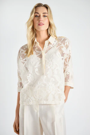 Blouses lange mouw beige Marie Méro