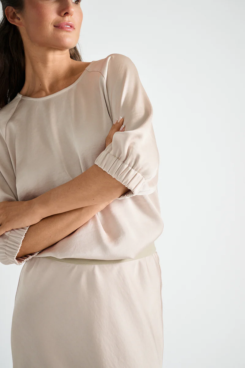 Blouses lange mouw beige Marie Méro