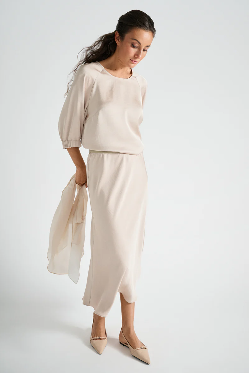 Blouses lange mouw beige Marie Méro - Image 2