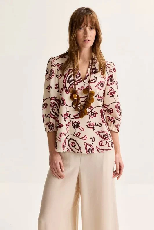 Blouses lange mouw beige Mayerline