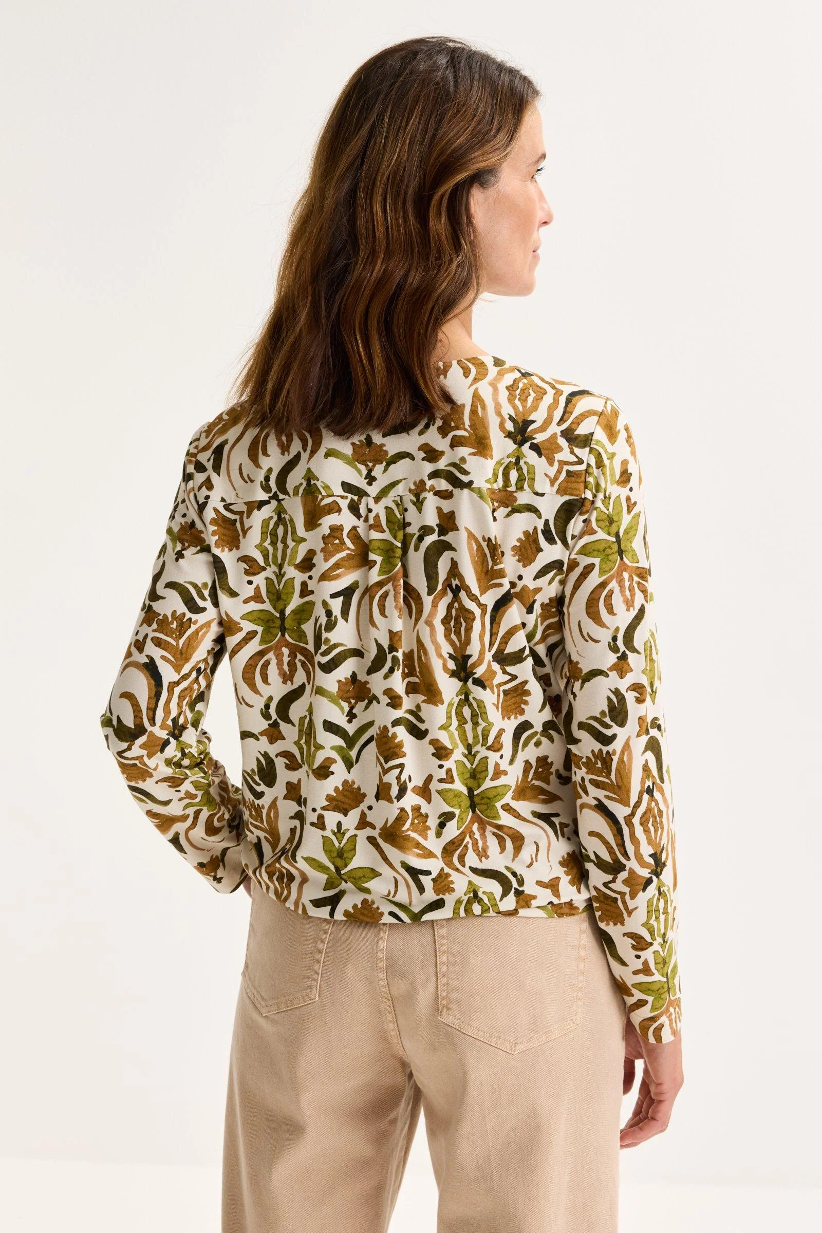Blouses lange mouw beige Mayerline - Image 2