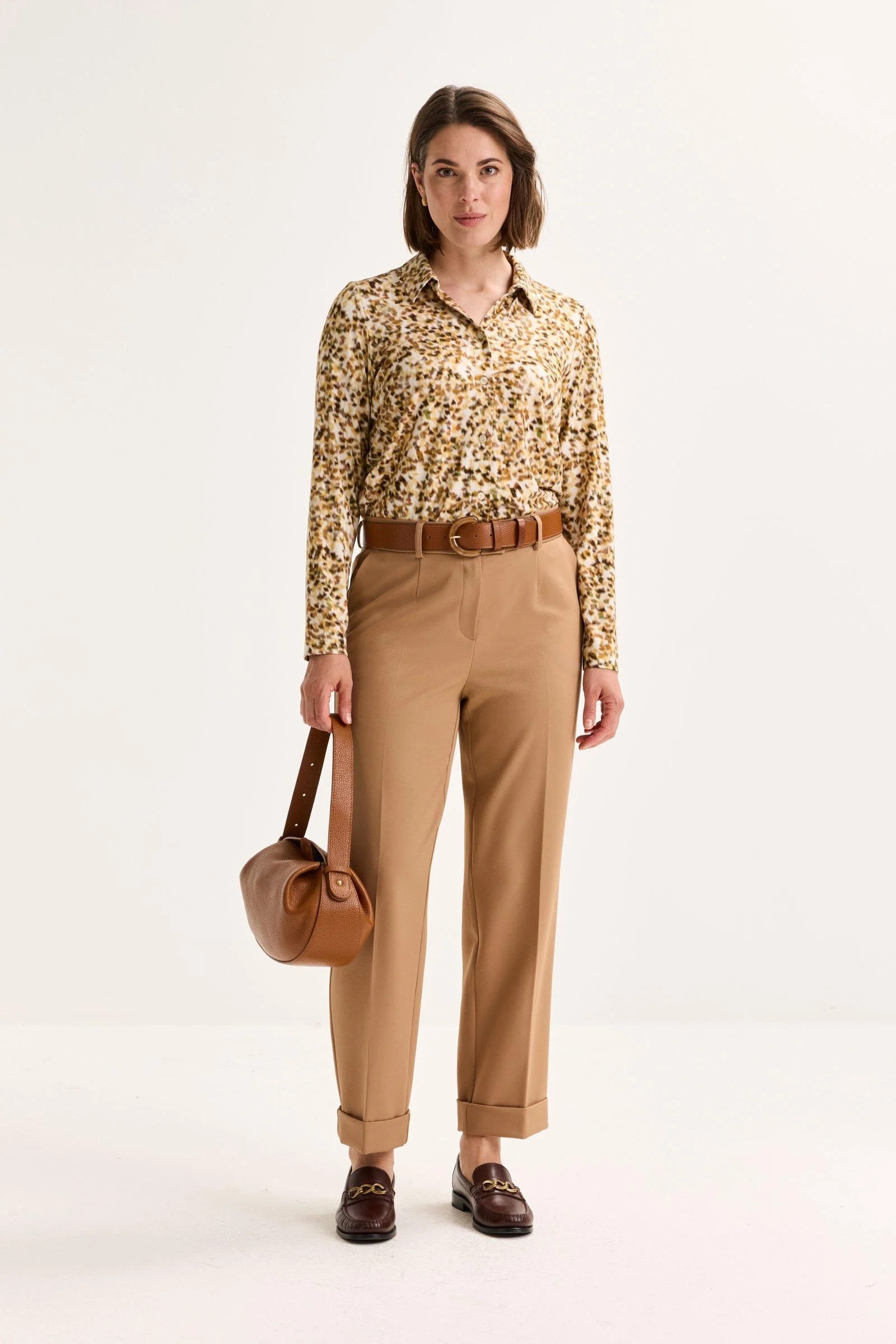 Blouses lange mouw beige Mayerline - Image 2