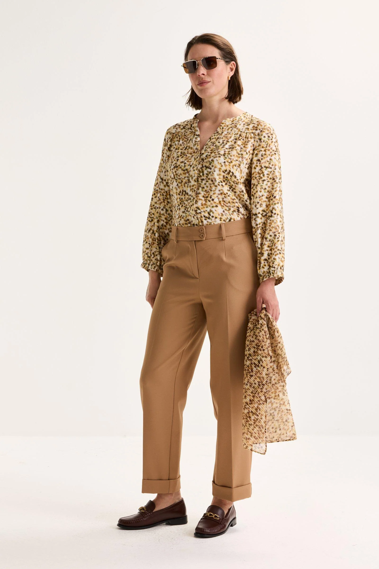 Blouses lange mouw beige Mayerline - Image 2