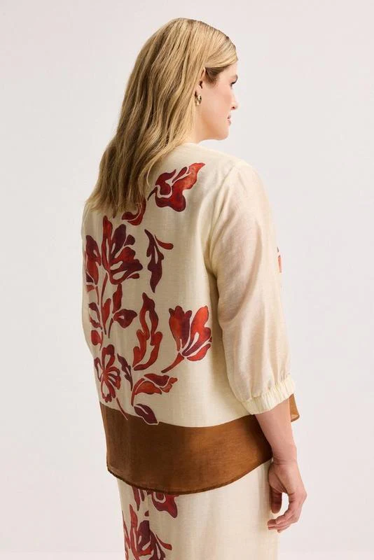 Blouses lange mouw beige Mayerline - Image 4