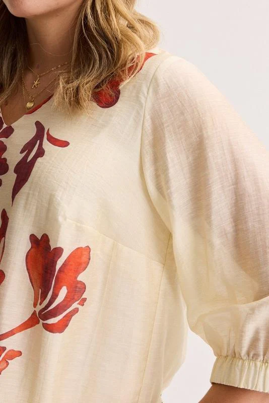 Blouses lange mouw beige Mayerline - Image 5