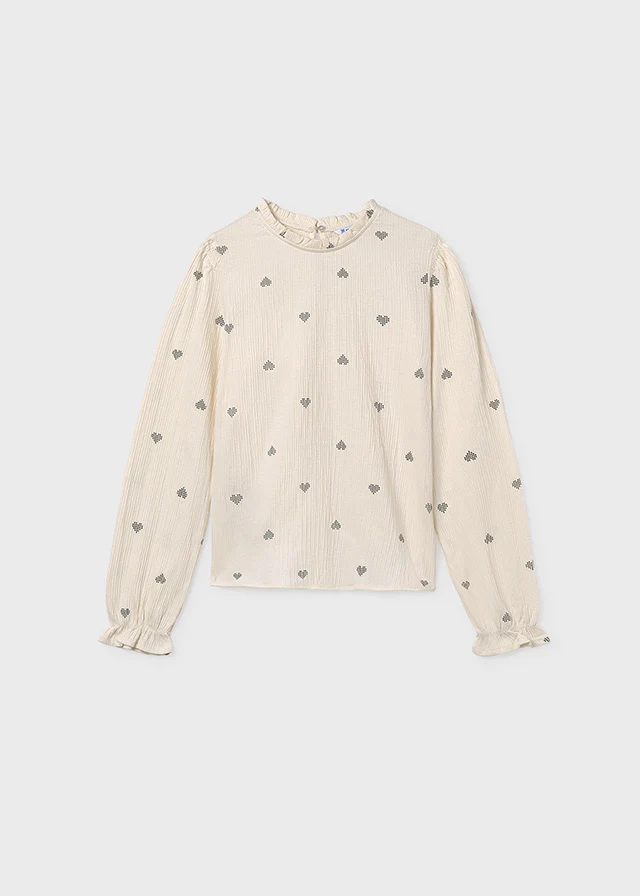 Blouses lange mouw beige Mayoral - Image 4