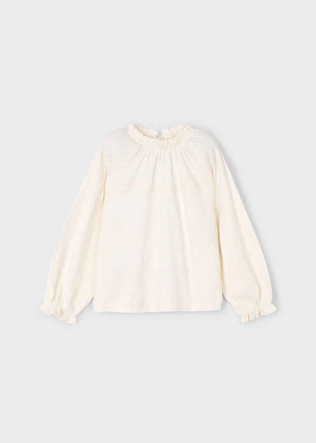 Blouses lange mouw beige Mayoral - Image 4