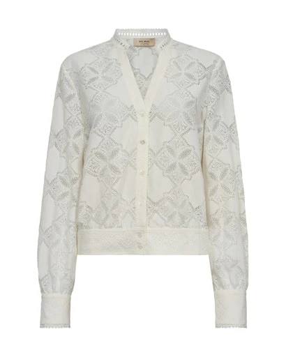 Blouses lange mouw beige MOS MOSH