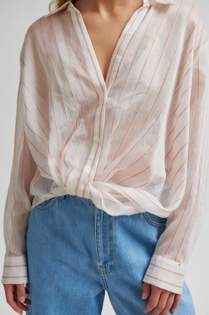 Blouses lange mouw beige Second Female - Image 2