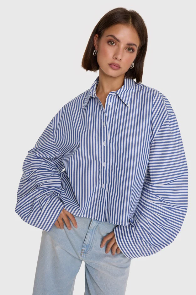 Blouses lange mouw blauw ALIX The Label