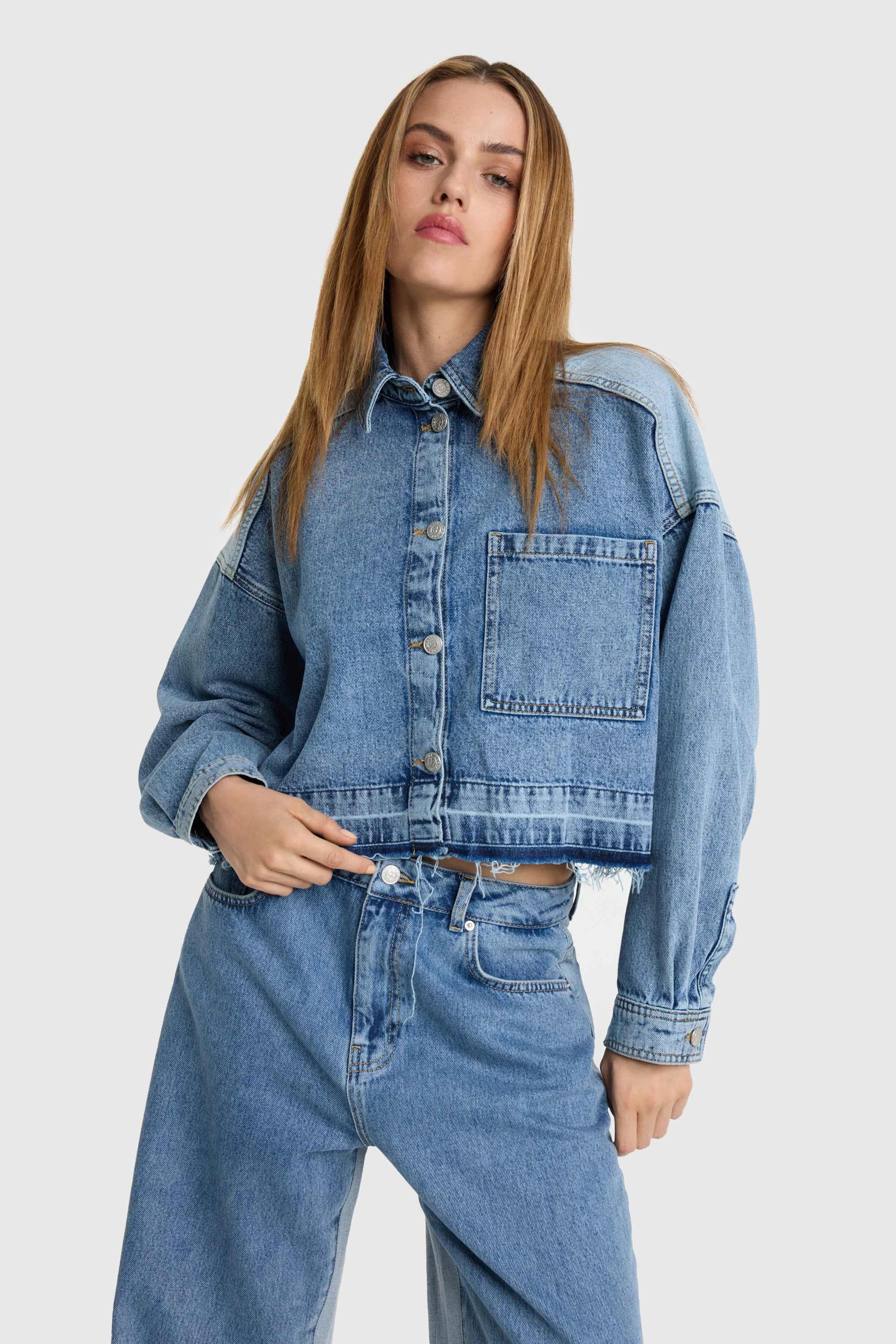Blouses lange mouw blauw ALIX The Label