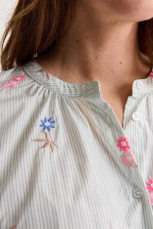 Blouses lange mouw blauw Améline - Image 2