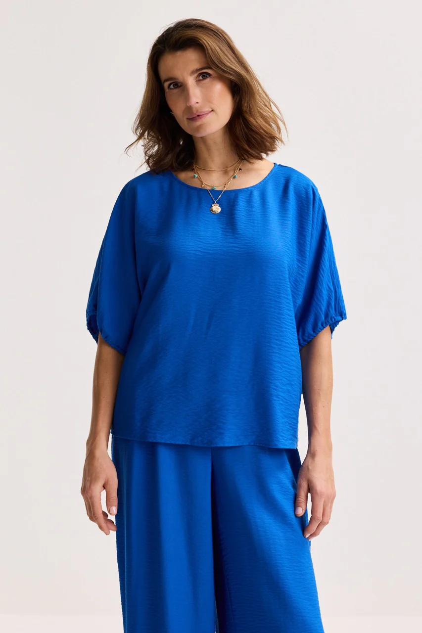 Blouses lange mouw blauw Améline - Image 2