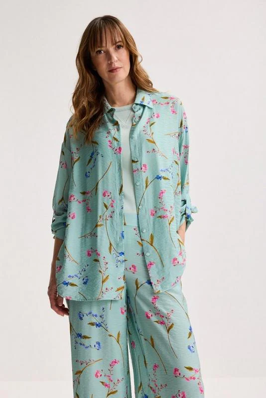 Blouses lange mouw blauw Améline
