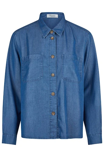 Blouses lange mouw blauw Barbara Lebek