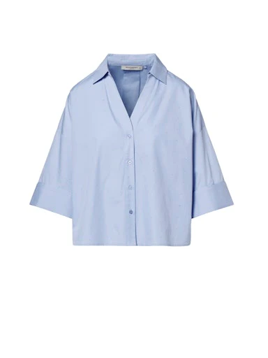 Blouses lange mouw blauw Beaumont
