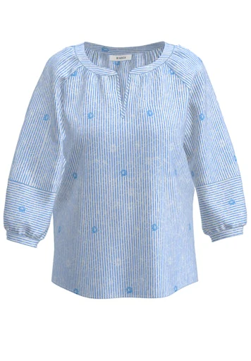 Blouses lange mouw blauw Bianca