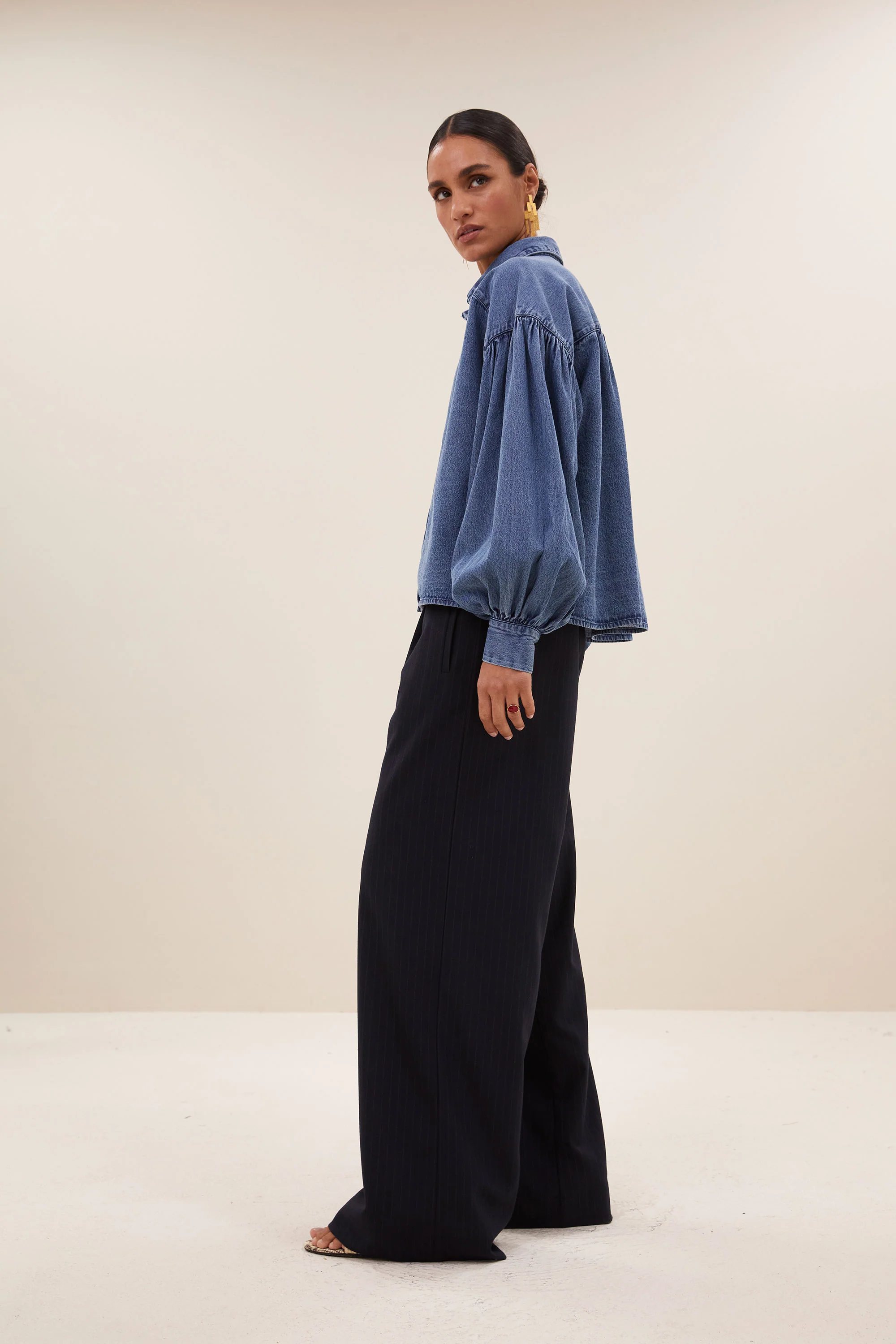 Blouses lange mouw blauw by-bar - Image 4