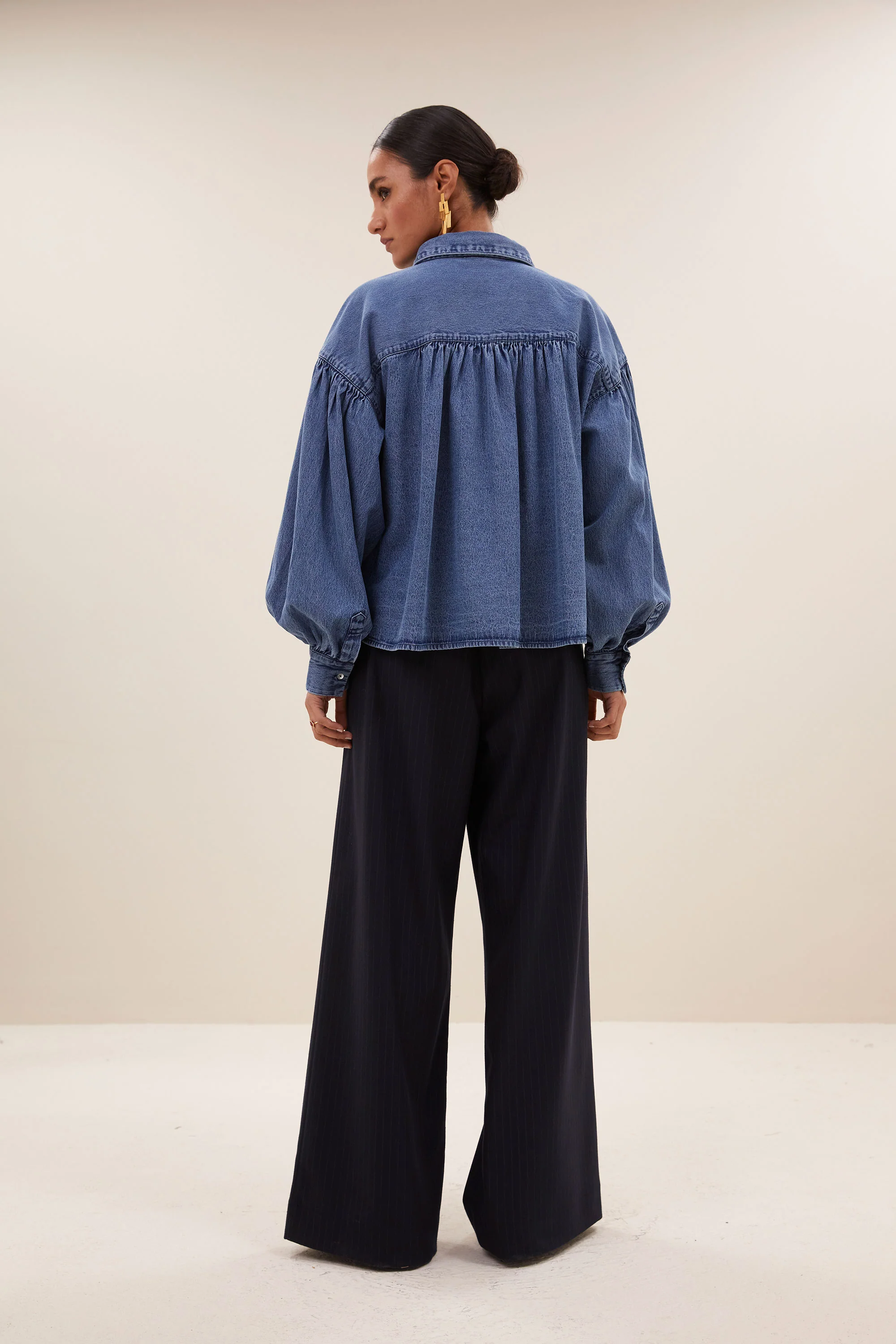 Blouses lange mouw blauw by-bar - Image 5