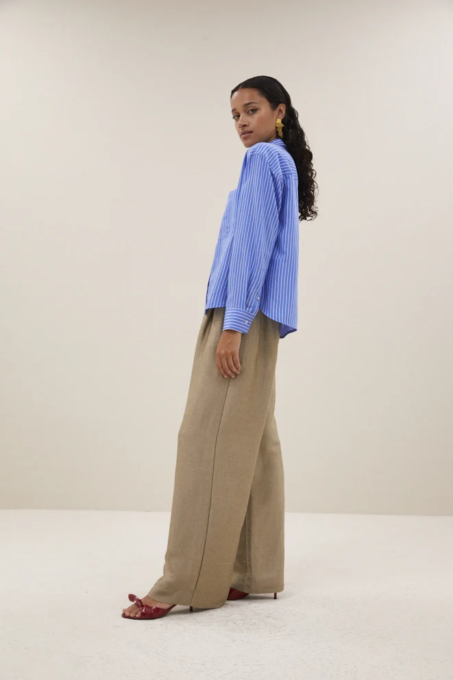 Blouses lange mouw blauw by-bar - Image 3