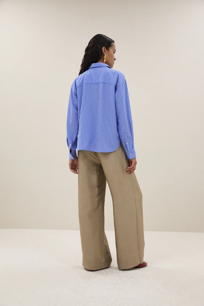 Blouses lange mouw blauw by-bar - Image 4