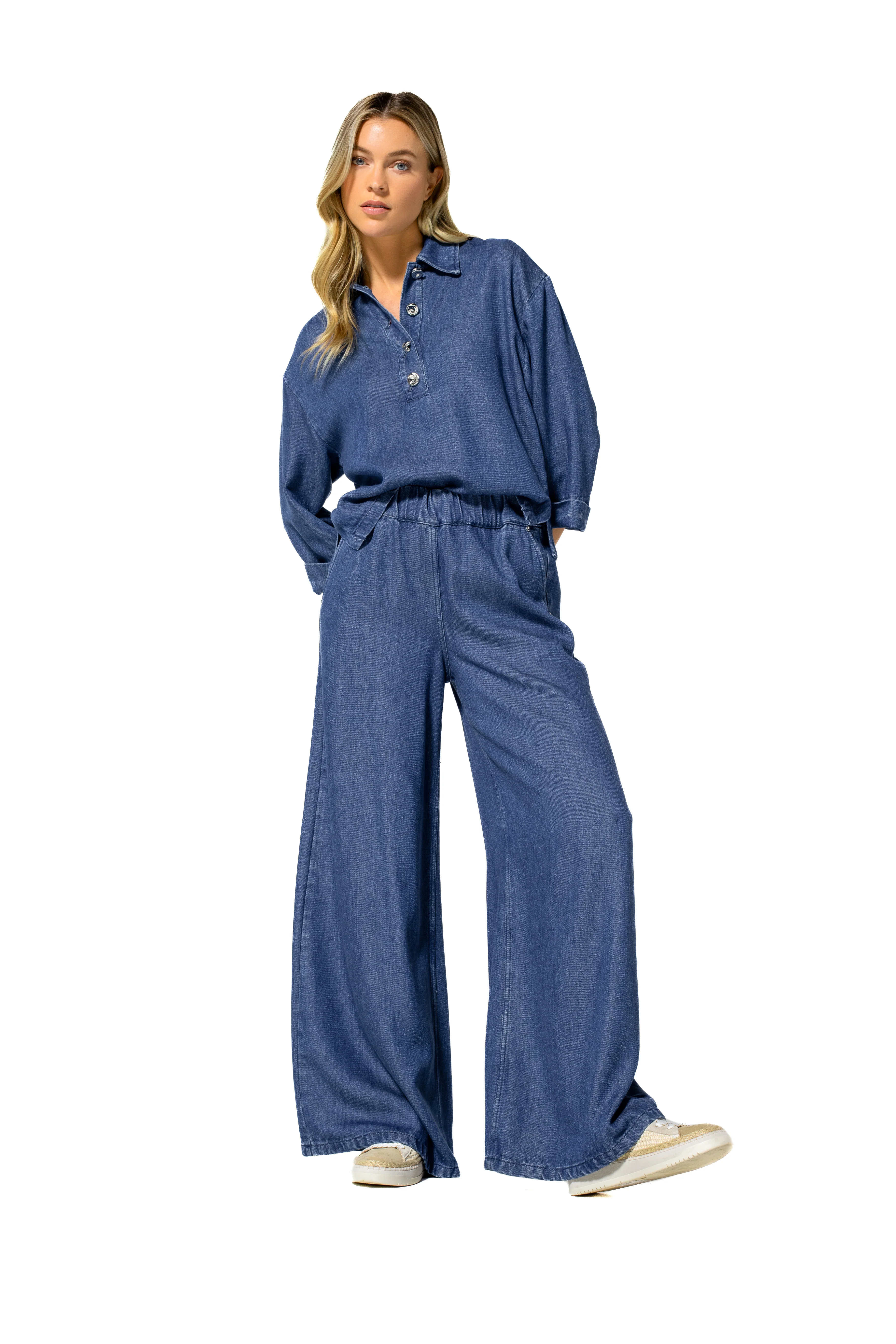 Blouses lange mouw blauw Caroline Biss - Image 3